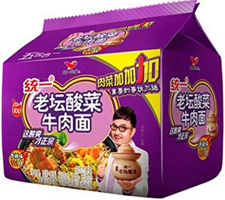 Tongyi sauerkraut instant noodle 605g (pack of 5)