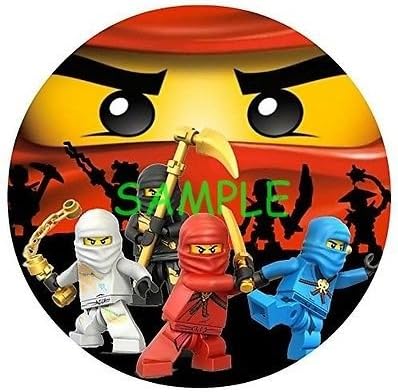 SDore Ninjago 8" Round Edible Birthday Cake Topper Frosting Sheet Icing Decoration