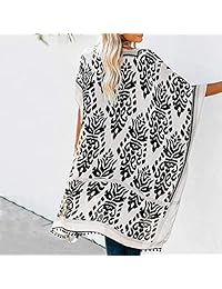 Kimono de playa para dama, blusa suelta floral