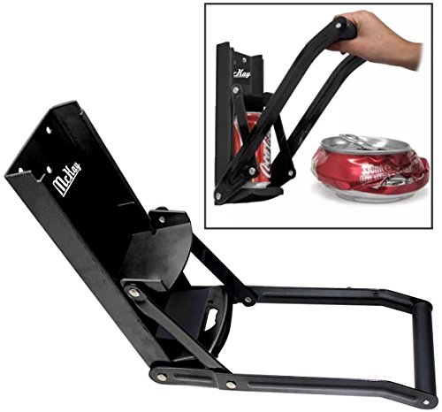 McKay 12 oz Metal Can Crusher/Smasher, Crushes Soda Cans, Beer Cans and Bottles - (Black)