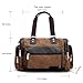 Zebella Men Canvas Leather Travel Duffel Tote Sports Shoulder Bag
