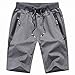 OLUOLIN Men’s Fashion Jogger Sports Shorts-Plus Size Athletic Workout Gym Running Elastic Waist Pants Zip Pocketsthumb 1