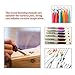 6 PCS Wood Burning Stencils, Pyrography Plastic Templates Set for Wood Burning/Carving with Letters Number Alphabet & Various Pattern + Carrying Bag (Wood Burning Stencil)