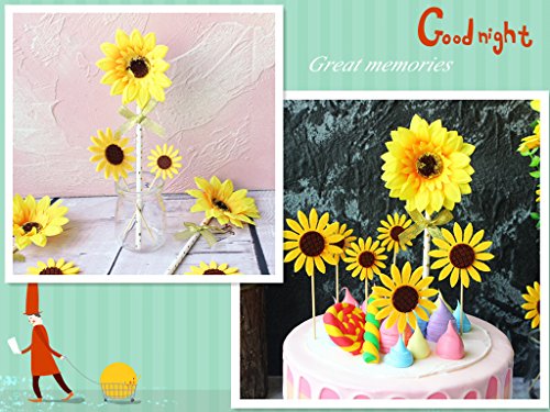 5 Sunflowers+Scrapbooking+Non+woven+Handcraft+Decoration