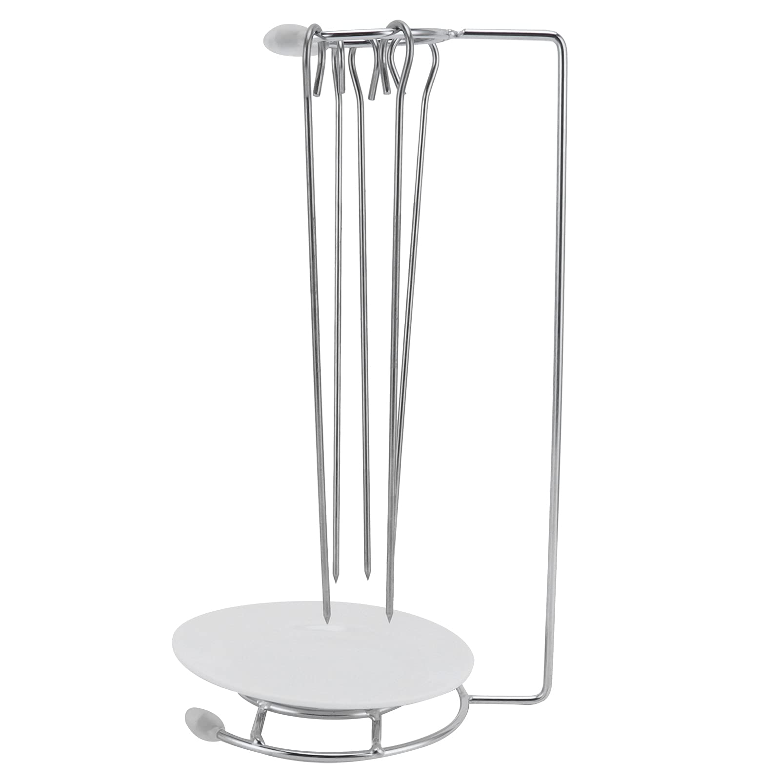 Barbecue Skewer Shish Kabob Set, Reusable Stainless Steel BBQ Sticks with Kabob Rack Stand BBQ Fork Cage Barbecue Grill for Party and Cookout