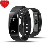 Fitness Tracker, Keoker QS80 Smart Bracelet Heart Rate Monitoring Calories Burned Fitness Tracker Bluetooth Waterproof Sport Wristband for IOS Android