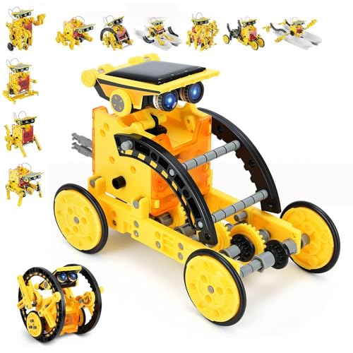 Energia Solar 12 Formas Kit Robotica, Kit Robotica, Robô Solar 12 em 1, Montar Construção de Robôs Ciência