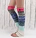 VIGVOG Women Boho Knitted Boot Gaiters Long Leg Warmer (Rainbow)