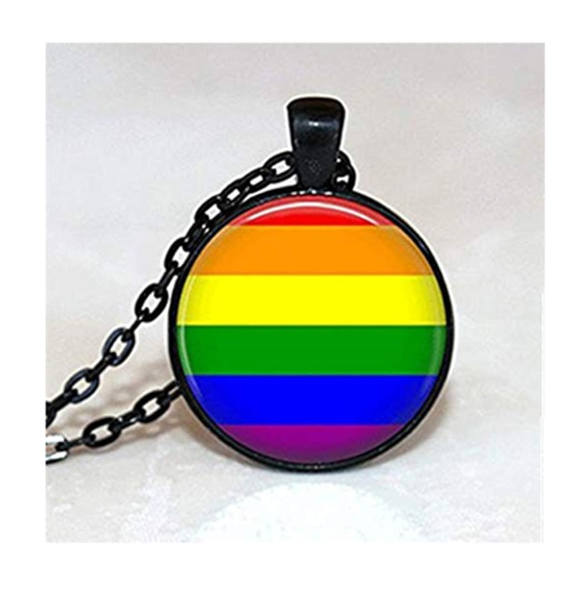 Gay Pride Necklace Gay Pride Jewelry Silver Necklace Amazon.co.uk