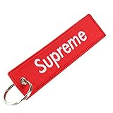 golden tai keychain Double Sided embroidery Moto Loot KeyChain for Motorcycles, Scooters, Cars and Gifts (supreme)