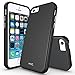 MoboZx iPhone 5S Case, iPhone SE Case, [Premium Texture] Dual-Layer [Rugged PC + Flexible TPU] Slim Protective Grippery Heavy-Duty Scratch-Resistant Shockproof Bumper for Apple iPhone SE/5/5S (Black)