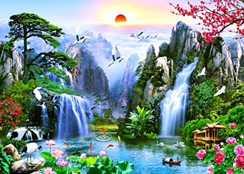 BELECO Fairyland Mountain Lake Photography Backdrop