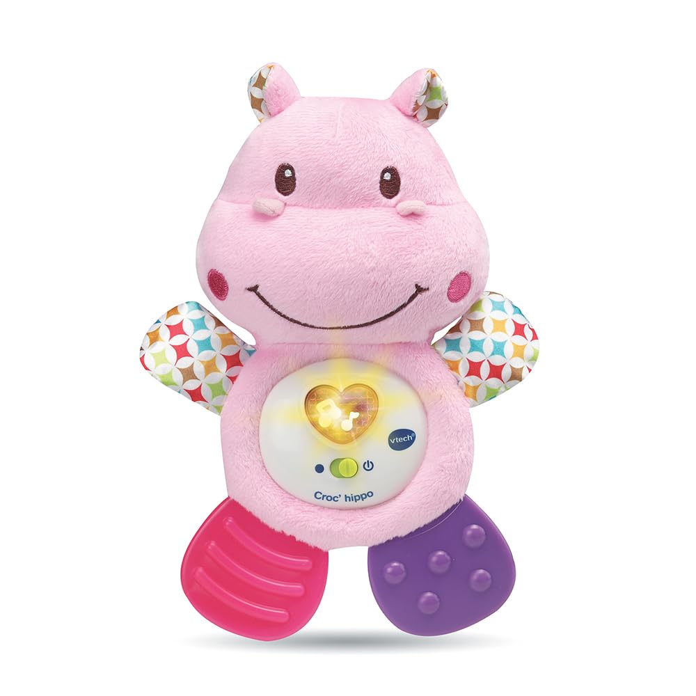 Vtech Crocodile Hippo Pink Baby Toy, Rattle 80-502555 – French Version