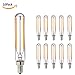 T20 LED Light Bulbs - 2W LED Tubular Edison Long Filament Bulb - 20 Watt Incandescent Equivalent - E12 Candelabre Base - Warm White 2700K -Non Dimmable - 10Pack (T20L-10pack)