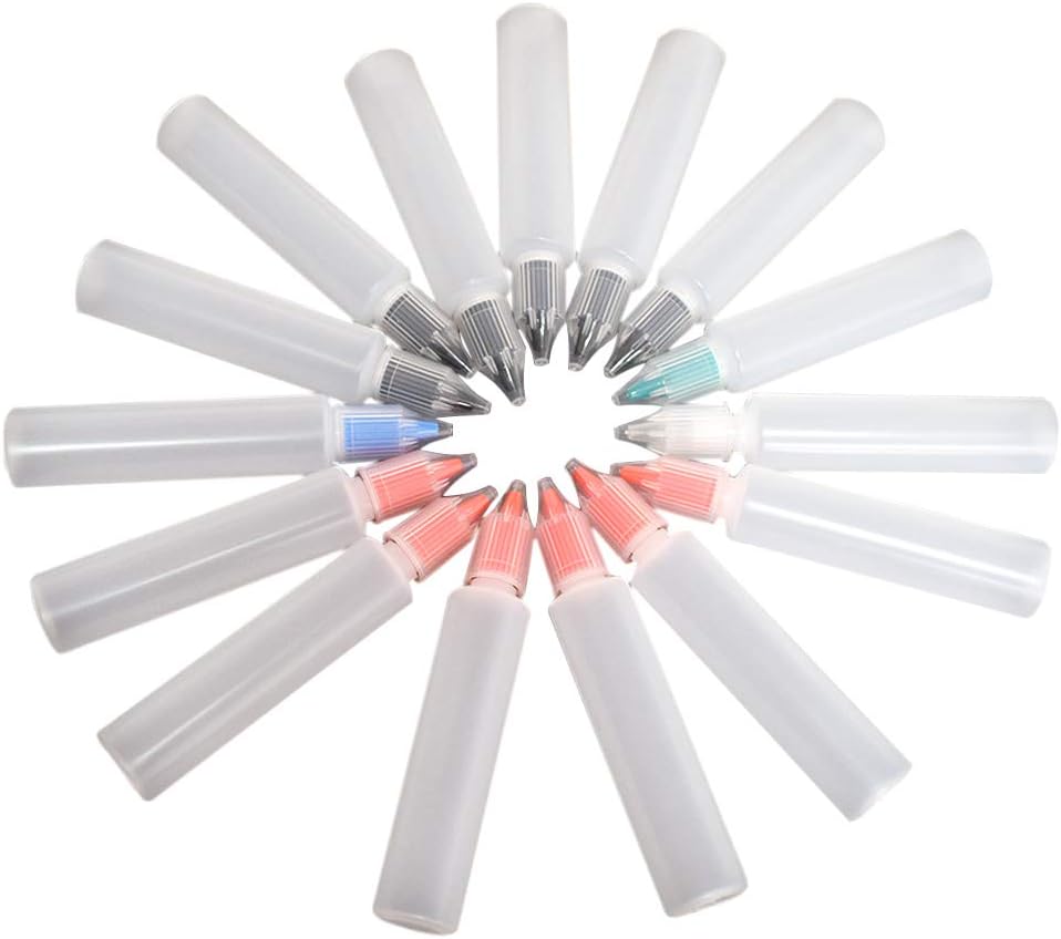 Unicon Dropper Bottle LDPE Squeezable Bottles with Childproof Cap & Long Thin Tip 30ML (Pack Of 15)