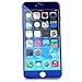 iPhone 5 5S SE Case-Yerwal Front+Back Mirror Tempered Glass Film Screen Protector Cover for iPhone 5 5G 5S SE-Blue