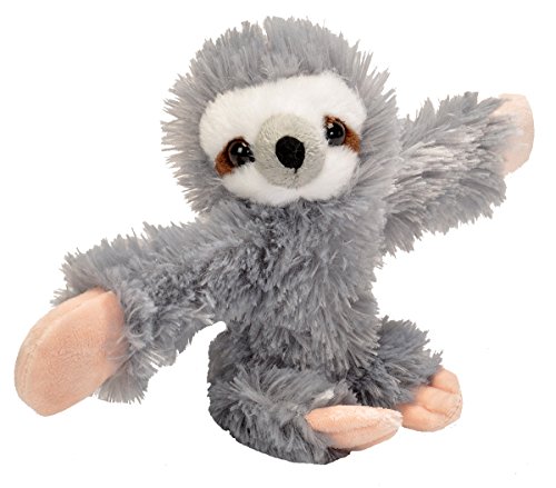 Wild Republic Huggers Sloth Plush, Slap Bracelet, Stuffed Animal, Kids Toys, 8 inches