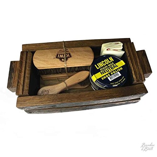 Bourbon Barrel Shoe Shine Kit Handmade