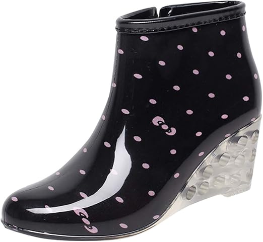 wedge rain boots