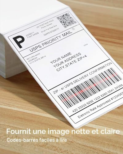 Inateck Thermal Shipping Label, 4 x 6 inches (100 mm x 150 mm), Waterproof, BPA/BPS Free, Box of 500