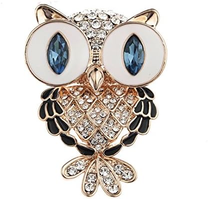 MLXZ Crystal Lucky Owl Brooch Vintage Antique Bouquet Animal Hijab Pin Up Designer Brooches For Women Scarf Clip CC18429A
