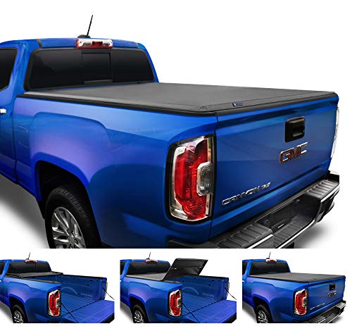 Tyger Auto (Soft Top T3 Tri-Fold Truck Tonneau Cover TG-BC3C1039 Works with 2015-2019 Chevy Colorado/GMC Canyon | Fleetside 5' Bed