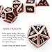 Haxtec 7PCS Metal Dice Copper Black D&D Dice Set for Dungeons and Dragons Gifts Games-Glossy Enamel Dice (Copper Black)