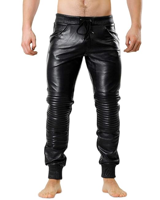 Bockle® Joggers Jogging Lederhose Lammleder Leder Jogginghose Herren