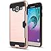 Galaxy J3 V Case, J3 Case,Galaxy Sky/ Amp Prime / Express Prime / Sol Wallet Case, AnoKe[Credit Card Slots Holder]Silicone Hybrid Shockproof Armor Defender Protective Case for Samsung J3 KLS Rose Gold