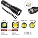 Super Bright Cree Tactical Led Flashlight with Rechargeable 18650 4200mAh Battery,AC Charger and 5 Light Modes,Bike holder bar,Green Gift Box