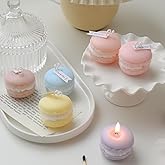 Macaron Shaped Scented Candle,60G Aroma Soy Wax Decorative Candle for Table Photo Prop Birthday Gift,Prefect for Meditation Stress Relief Mood Boosting Bath Yoga (Purple)