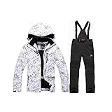 Fashion Women's High Waterproof Windproof Snowboard Colorful Printed Ski Jacket and Pants