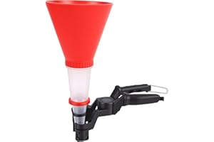 Keenso Fuel Funnel, Self Locking Anti Overflow Anti Leakage Design for Gasoline and Engine Oil, Fit for Cars Motorcycles ATV 
