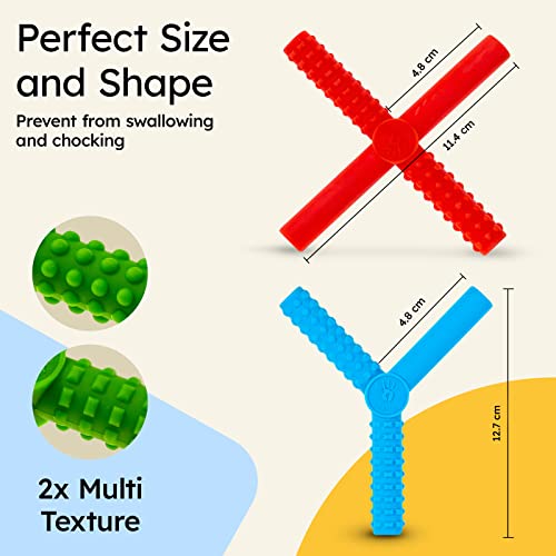 Gafly X's and Y's 5 Pack Oral Motor Chewies for Kids Sensory Needs