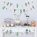 Boao 3 Pcs Llama Party Supplies Llama Cactus Banner Garland Llama Party Decoration Cactus Banner for Mexican Fiesta Llama Themed Birthday Graduation Cinco de Mayo Hawaiian Party Supplies