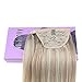 VeSunny 14inch Blonde Hair Extensions Ponytail Clip on Ponytail Extension Human Hair Color #18 Ash Brown Mixed #613 Bleach Blonde 80G/Set