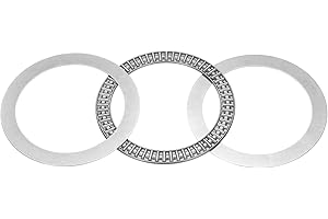 uxcell AXK120155 Thrust Needle Roller Bearings with 2 Washers, Chrome Steel Needle Roller Bearings, ID 120mm, OD 155mm, Thick