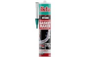 Akfix HT300 High Temp Silicone Gasket Maker (1x10.1 fl.oz.) - Red RTV Gasket Sealer, Flexible High Heat Silicone Sealant Up to 600F, Valve Cover Gasket Sealant for Automotive | 1 Pack