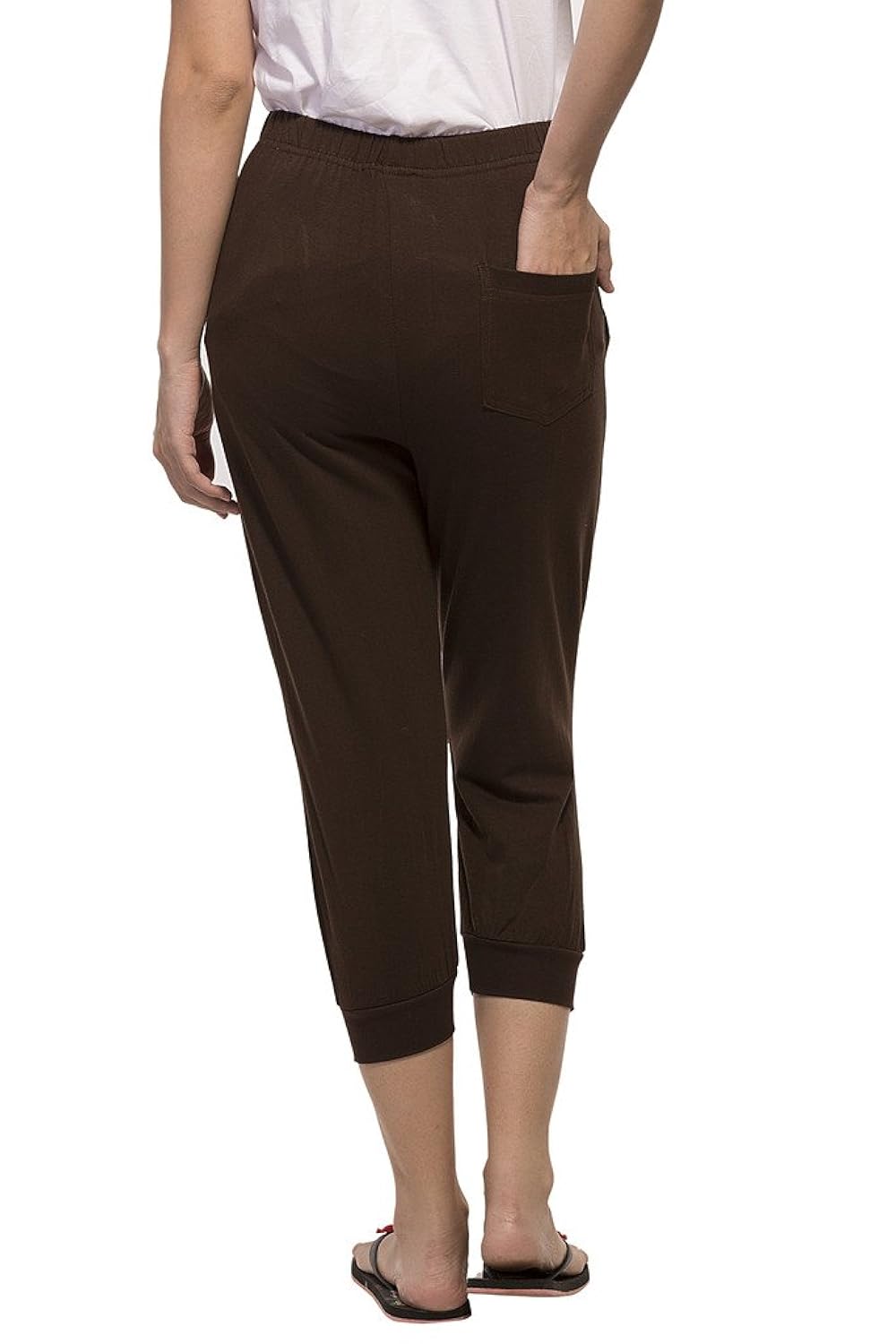 clifton womens comfort capri - dark chocolate