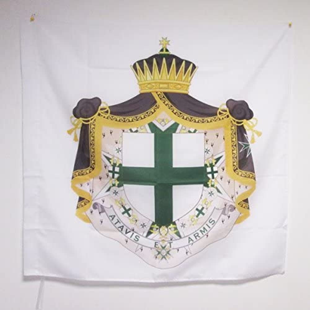AZ FLAG Military and Hospitaller Order of Saint Lazarus of Jerusalem Flag 3' x 3' for a pole - OSLJ flags 90 x 90 cm - Banner 3x3 ft with hole