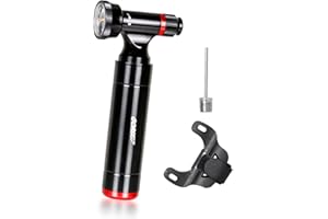 GORIX Bike Portable Pump Bicycle Air Pump CO2 inflator with Air Gauge Presta Schraeder (GX-CO2M)
