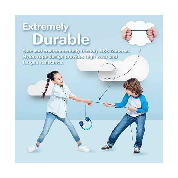 Kids-HeadphonesiClever-Children-Headphone-Over-EarOptional-Volume-Limiter-with-Mic-Foldable-35mm-Aux-Nylon-Cable-Children-Headphones-On-Ear-for-iPad-Tablet-Airplane-School-Blue iClever Kids Headphones, Children Headphone, Volume Limiter with Mic, Foldable Headphones, 3.5mm Aux Nylon Cable…