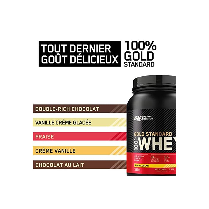Whey Proteine Avant Ou Apres Entrainement Optimum Nutrition Gold Standard 100% Whey Protéine en Poudre avec Whey