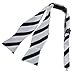 DBA7A01-03 Stripes Microfiber Self-tied Mens Bowtie Easter Sunday Gift By Dan Smith