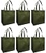 Reusable Grocery Tote Bag Olive 6 Pack