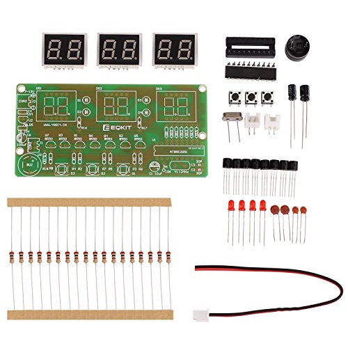 Icstation 6 Digit Electronic Digital Alarm Clock Assemble Kits DIY