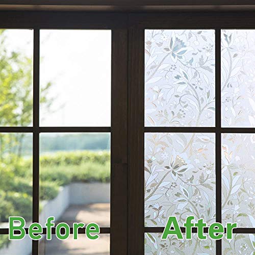 Window Film Privacy NonAdhesive Static Cling Window Film 23.6" by 118