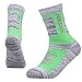 YUEDGE Women's Outdoor Hiking Socks Moisture Wicking Cotton Cushioned Crew Athletic Socks Padded Boot Socks For Women Size 6-9, Mulitcolor, 5 Pairs
