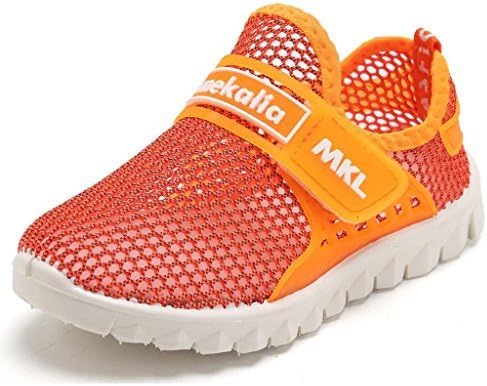 WALUCAN Boys and Girls Water Shoes Breathable Mesh Running Shoes Anti-Slip Sneakers (Little/Big Kids)