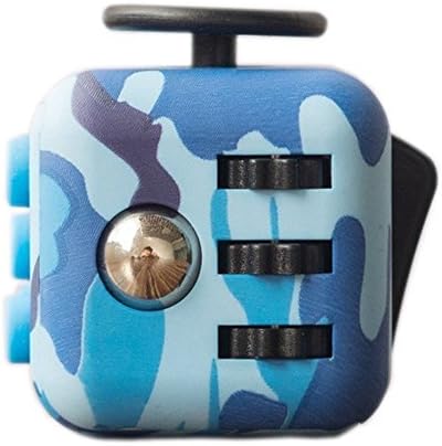 Omicu Fidget Cube Relieves Stress And Anxiety for Children and Adults Anxiety Attention Toy (camouflage Blue-Blue)
